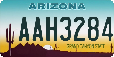 AZ license plate AAH3284