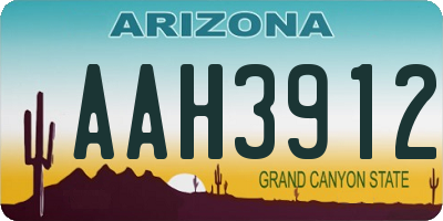 AZ license plate AAH3912