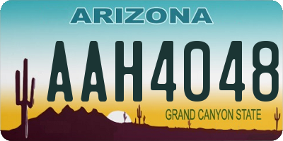 AZ license plate AAH4048