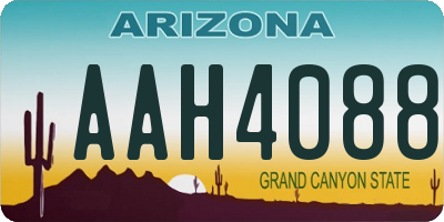 AZ license plate AAH4088