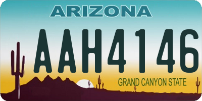 AZ license plate AAH4146