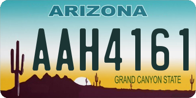 AZ license plate AAH4161