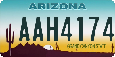 AZ license plate AAH4174