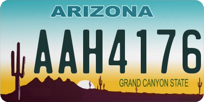 AZ license plate AAH4176