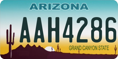AZ license plate AAH4286