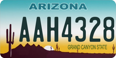 AZ license plate AAH4328