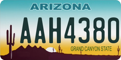 AZ license plate AAH4380