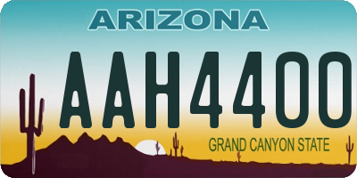 AZ license plate AAH4400