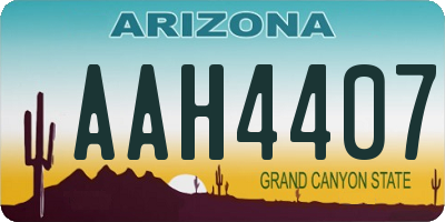 AZ license plate AAH4407
