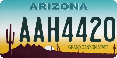 AZ license plate AAH4420