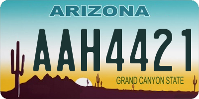 AZ license plate AAH4421