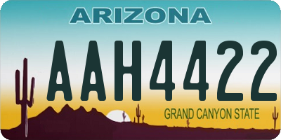 AZ license plate AAH4422