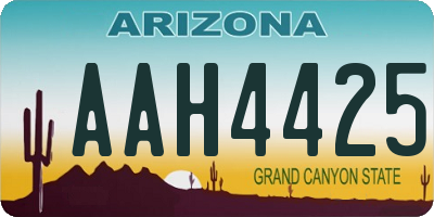 AZ license plate AAH4425