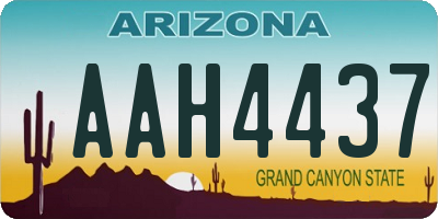 AZ license plate AAH4437