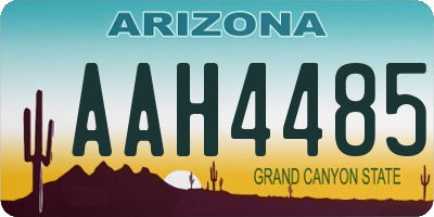 AZ license plate AAH4485