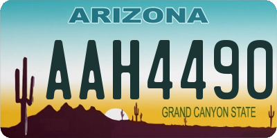 AZ license plate AAH4490