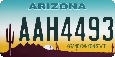 AZ license plate AAH4493