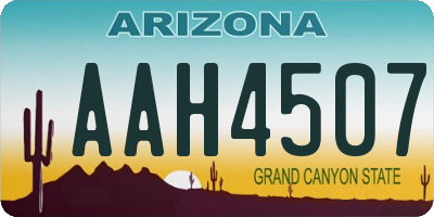 AZ license plate AAH4507