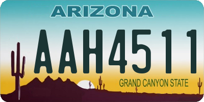 AZ license plate AAH4511