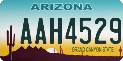 AZ license plate AAH4529