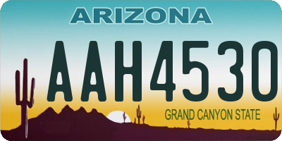 AZ license plate AAH4530