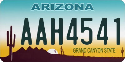 AZ license plate AAH4541