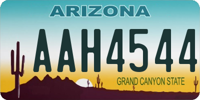 AZ license plate AAH4544