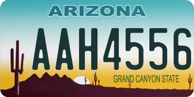 AZ license plate AAH4556