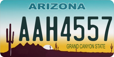AZ license plate AAH4557