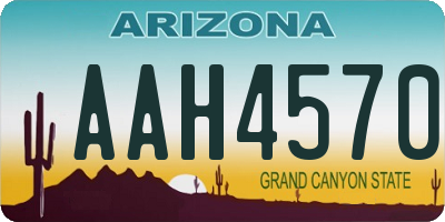 AZ license plate AAH4570