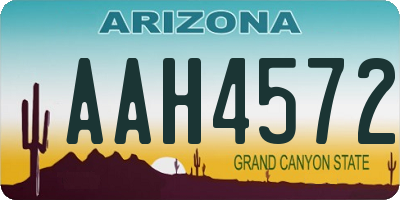 AZ license plate AAH4572