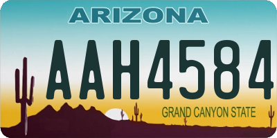 AZ license plate AAH4584