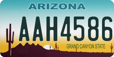 AZ license plate AAH4586