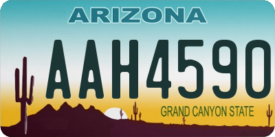 AZ license plate AAH4590