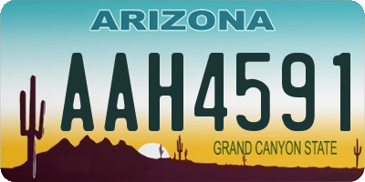 AZ license plate AAH4591