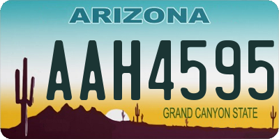AZ license plate AAH4595