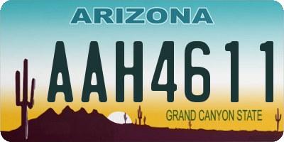 AZ license plate AAH4611