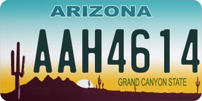 AZ license plate AAH4614