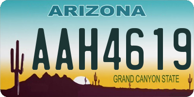 AZ license plate AAH4619