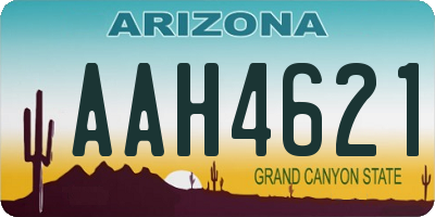 AZ license plate AAH4621