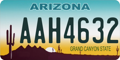 AZ license plate AAH4632