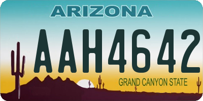 AZ license plate AAH4642