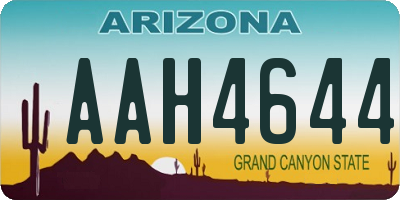 AZ license plate AAH4644