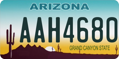 AZ license plate AAH4680