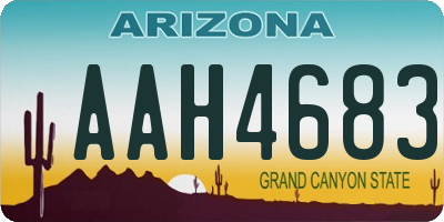 AZ license plate AAH4683