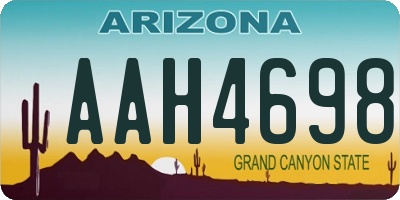 AZ license plate AAH4698