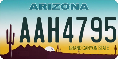AZ license plate AAH4795
