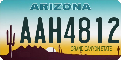 AZ license plate AAH4812