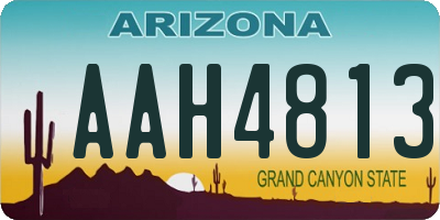 AZ license plate AAH4813