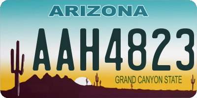 AZ license plate AAH4823